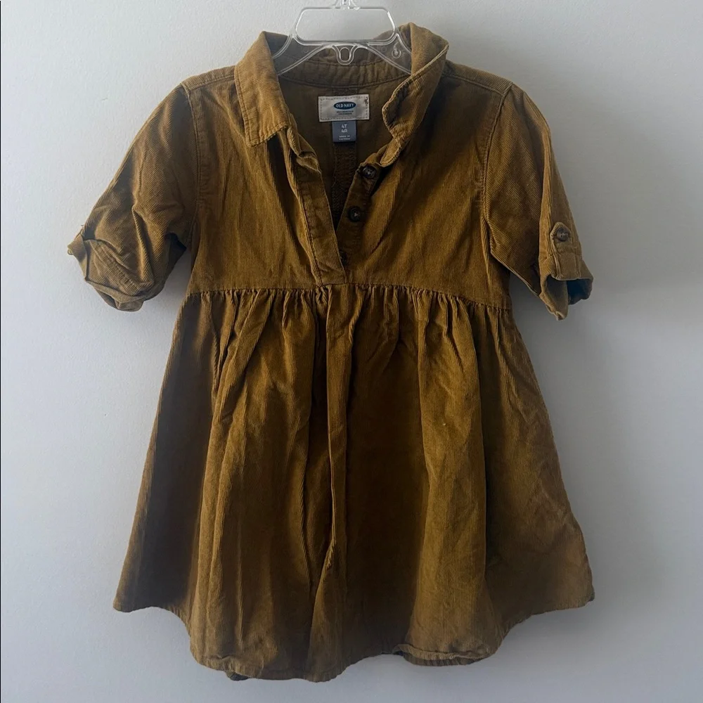 Old Navy Mustard Casual Kids Dress 4T